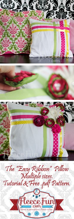 I love these easy to follow instructions for this ribbon pillow. Great home decor DIY idea! Easy to sew tutorial.