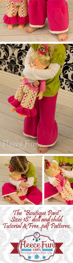 Such a cute 18 inch doll pants pattern and tutorial, I love the easy to follow video and the free sewing pattern it has. Great DIY idea.