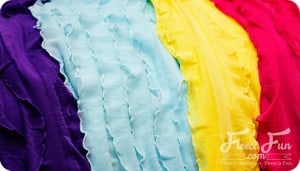 how to save on ruffle fabric