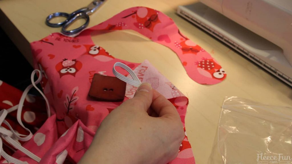 Ensuring a snug fit by adding durable apron ties using the fleecefun tutorial