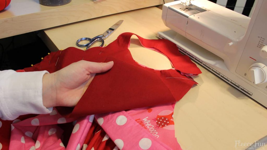 bringing all the apron pieces together