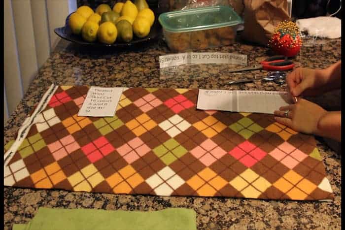 cutting out the pattern