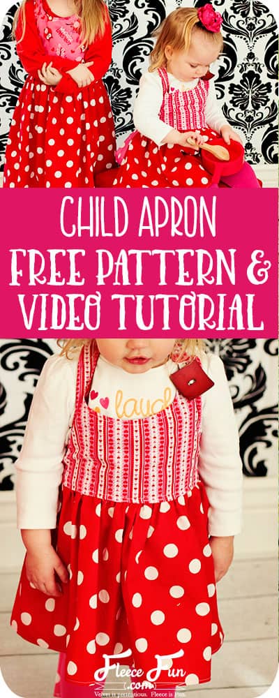 I love this child apron tutorial. It has a free sewing pattern. Great sewing project. #sewingproject #freesewingpattern #childaprondiy #childapronpatternfree