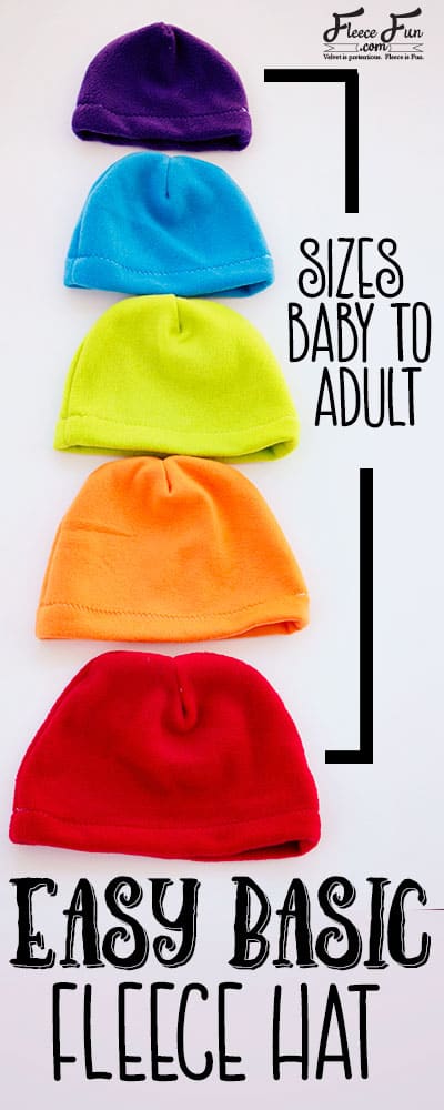 I love this easy basic fleece hat tutorial. I love the free pattern that comes with it.