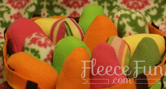 Fleece Eggs And Fleece Basket Pattern