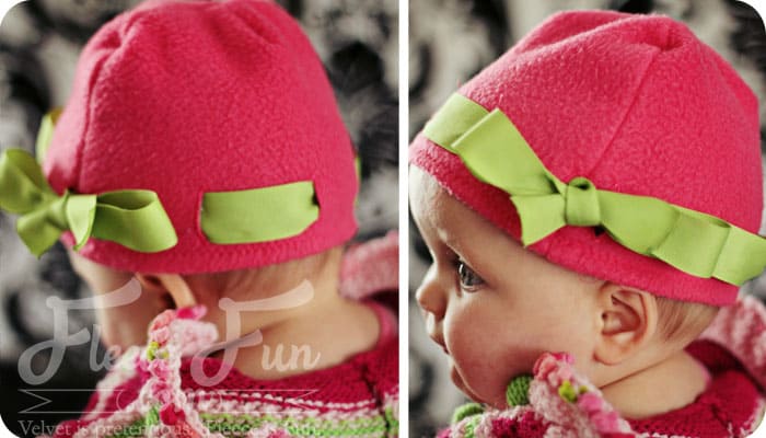 Easy Fleece Hat With Ribbon Tutorial