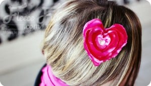 how to make a ehart hair clip