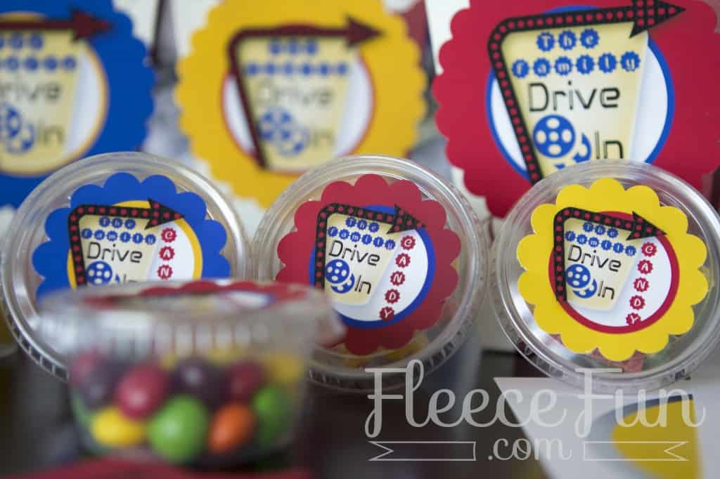 candy small punch a Make a cute concession stand for you "Drive in Theater" Party free printable!