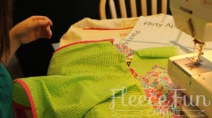 attaching the skirt