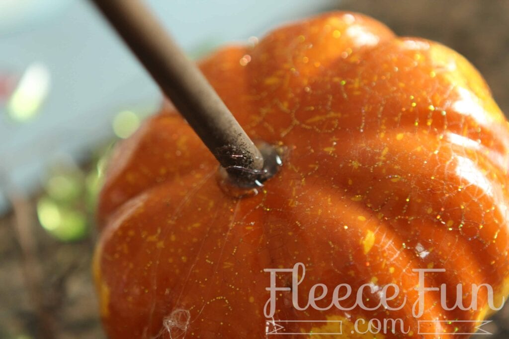 Fall Fairies_092312_1165 Dowel in pumpkin process shot for fairy costume wand.