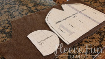 Assembling the free fleece monkey hat pattern pieces from FleeceFun