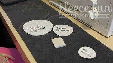 Cutting out the pattern. Made with just a few simple steps, this cozy bubble fleece scarf is soft, squishy, and totally different from anything in your closet. Whether you're braving chilly mornings or just want something cute to throw on, this DIY will leave you feeling wrapped in a cloud.