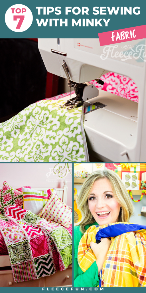 Minky feels wonderful but it can be a beast to sew with. These 7 tips for sewing with minky fabric to have success with your sewing project.