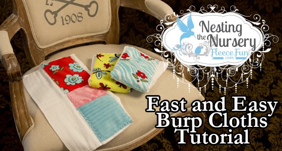 Easy Baby Burp Cloth Tutorial
