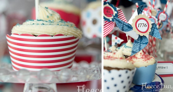 Free Fourth of July Printable Cupcake Wraps {The 1776 collection}