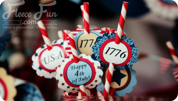 Free Fourth of July Printable Straw Toppers {The 1776 Collection}