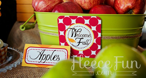 Free printable tent cards and large tags for fall {The Welcome Fall Collection}