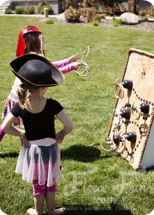 This DIY Captain Hook’s Ring Toss is the perfect game for your little pirates. With a free jumbo printable and step-by-step instructions, you’ll build a sturdy, sea-worn game board that’s fun for all ages. The rope rings are quick to make, and the whole project is designed to last for many swashbuckling parties ahead.