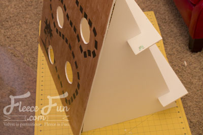 Removing the back cross boards, folding in the triangles.