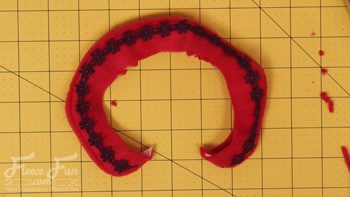 finishing the collar