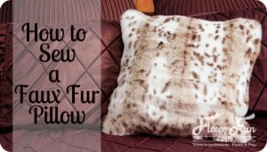 how to sew a faux fur pillow