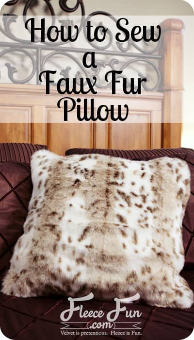 how to sew a fur pillow