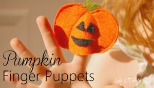 Pumpkin finger puppet