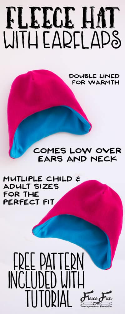 Fleece Hat With Ear Flaps Pattern Free With Tutorial