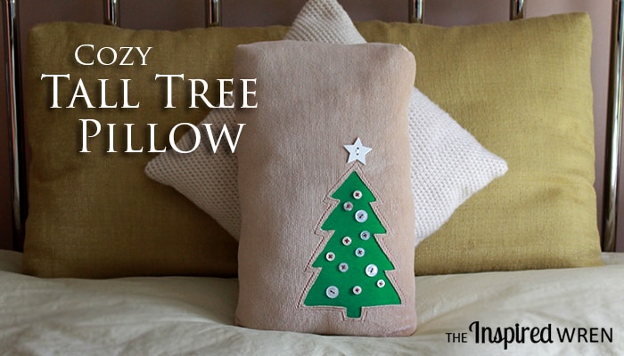 Cozy Christmas Tall Tree Pillow Tutorial