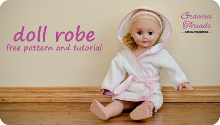 18″ Doll Robe free pattern