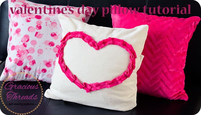 Easy Valentine’s Day Fleece Pillow Slipcover Tutorial