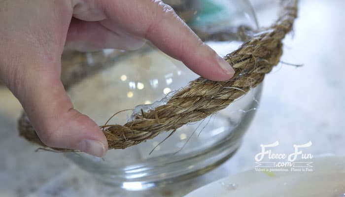 gluing the rope