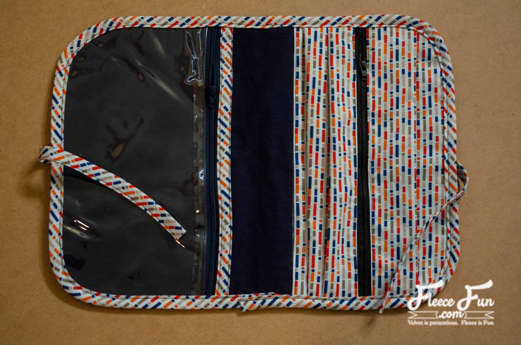 Binding the edges to finish.