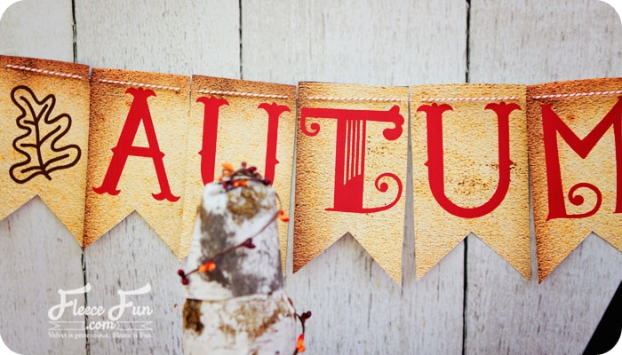 Printable fall banner template from fleecefun tutorial