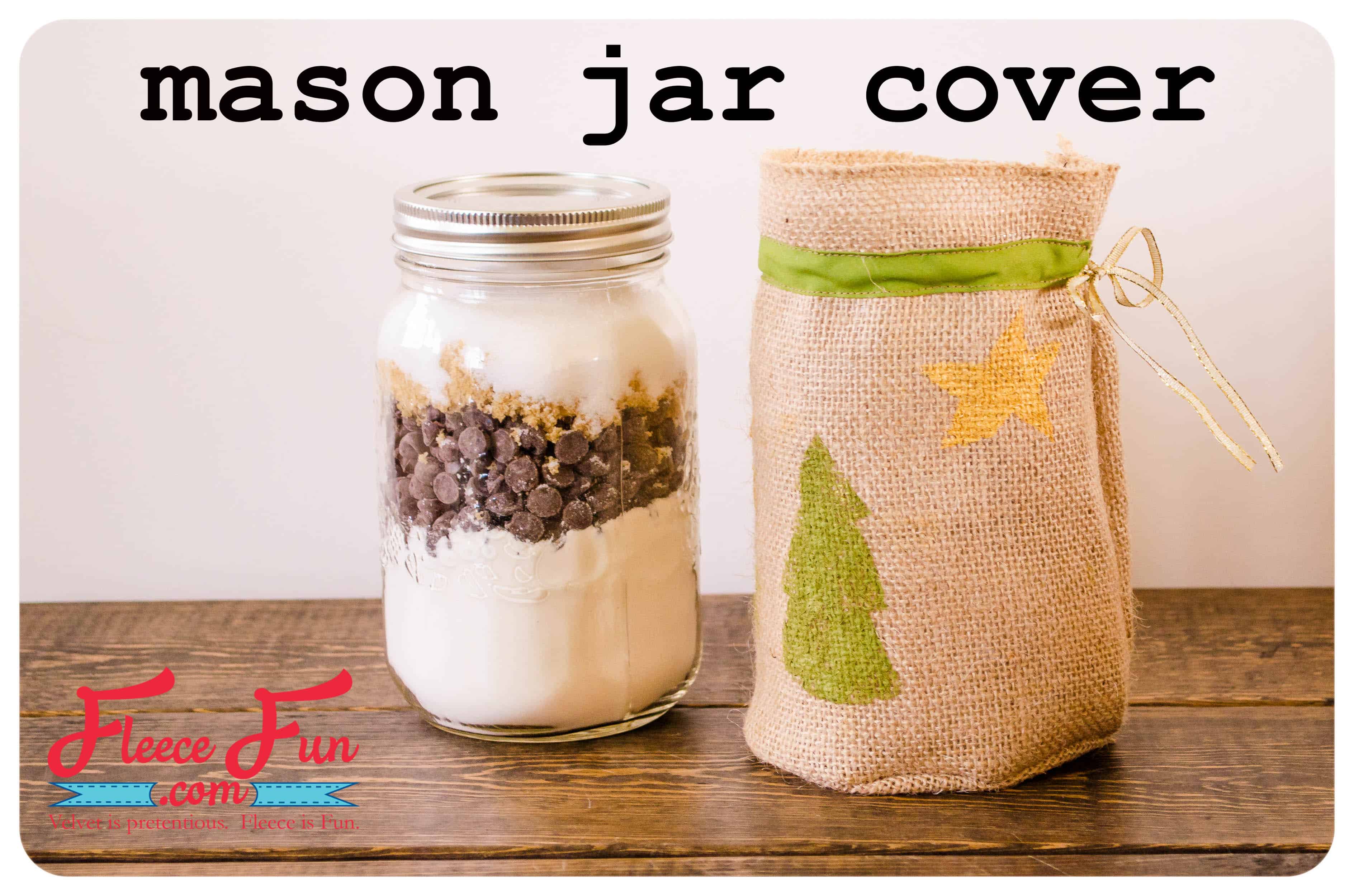 Burlap Mason Jar Cover