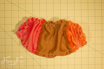 Step 4: sewing the patchwork pumpkin together