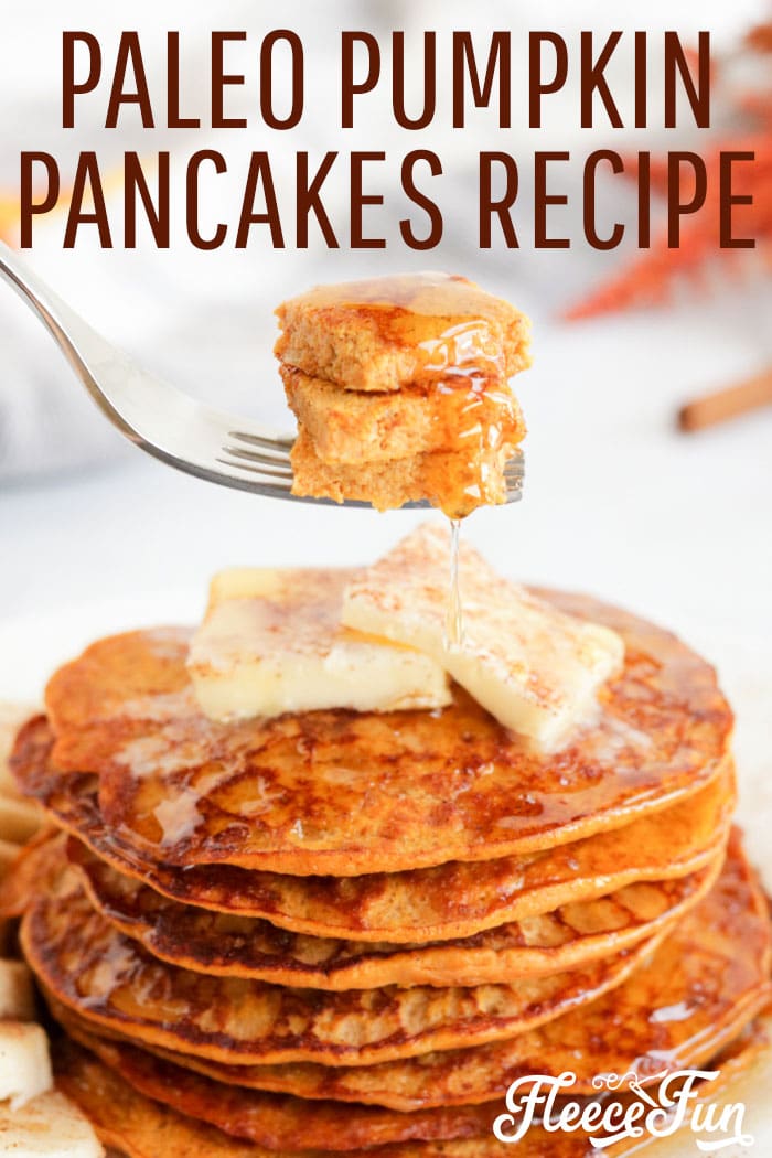 This Paleo Pumpkin Pancake recipe is fast to make!. Perfect paelo treat for fall only requires a few ingredients and makes a small batch.