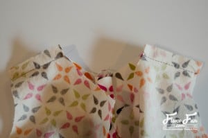 Stitching the shoulder seams