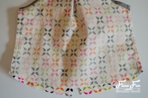 Neatly sewing the side seams of the tunic using fleecefun’s step-by-step free template and tutorial