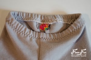 Finishing the waistband.