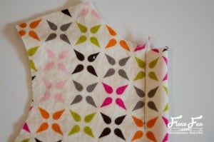 Sewing the first steps of the doll tunic