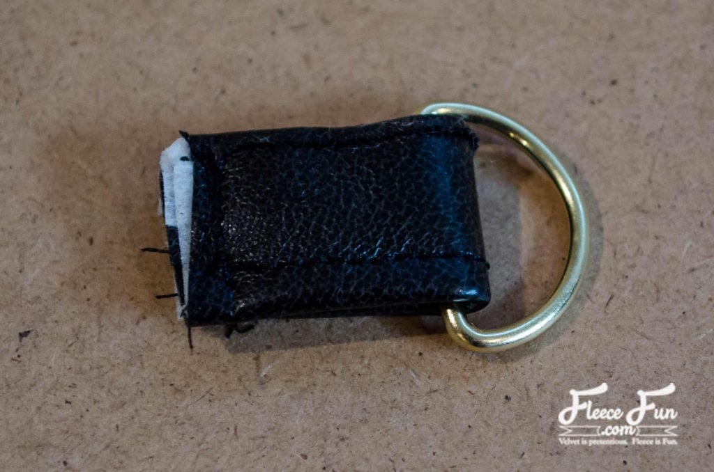 attaching the d ring. Love this Quilted Leather Clutch Tutorial! it looks simple to make and so chic! I want to sew this.