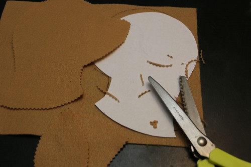 sewing the pony head and ears
