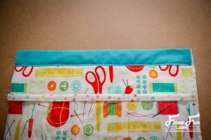 adding the topper. I love this Craft room hanging organizer. The sewing instructions are clear and easy to follow. I think I will make it in the colors to go with my sewing space. Great DIY.
