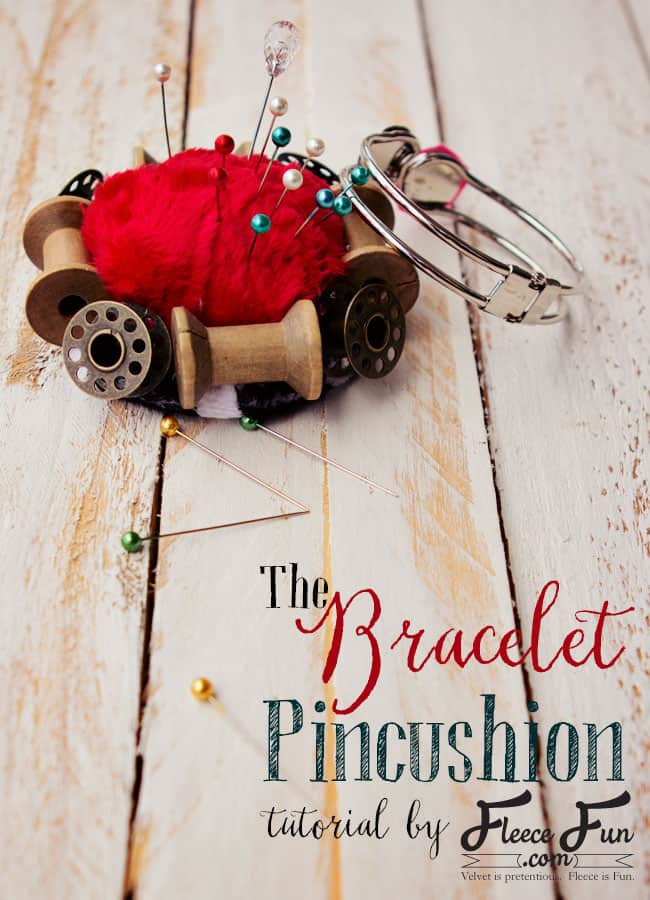 I love this idea for a DIY Bracelet Style Pin Cushion. This is so practical - a pin cushion that you can wear as a bracelet while sewing.
