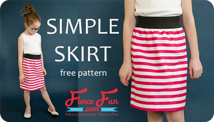 Simple skirt for girls tutorial (easy)
