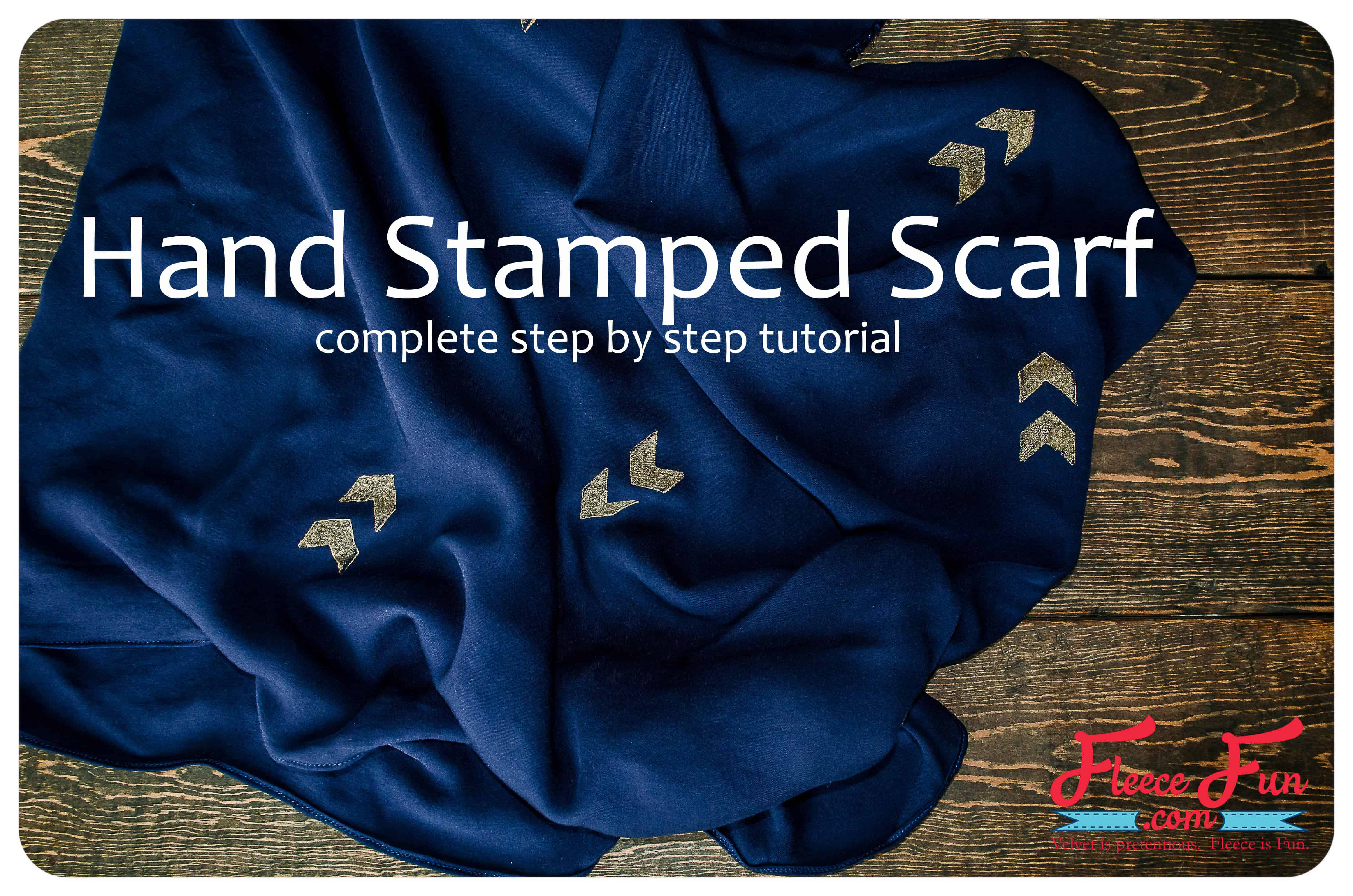 Hand Stamped Fall Scarf Tutorial