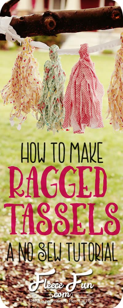 I love this ragged tassels tutorial. These are so shabby chic and easy to make! There's a video tutorial to show you how to make them step by step. This is great party decor DIY. These tassels won't tear like the tissue ones do. I want to try this!