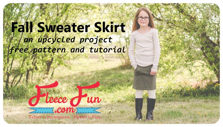 Upcycled Sweater Skirt Tutorial