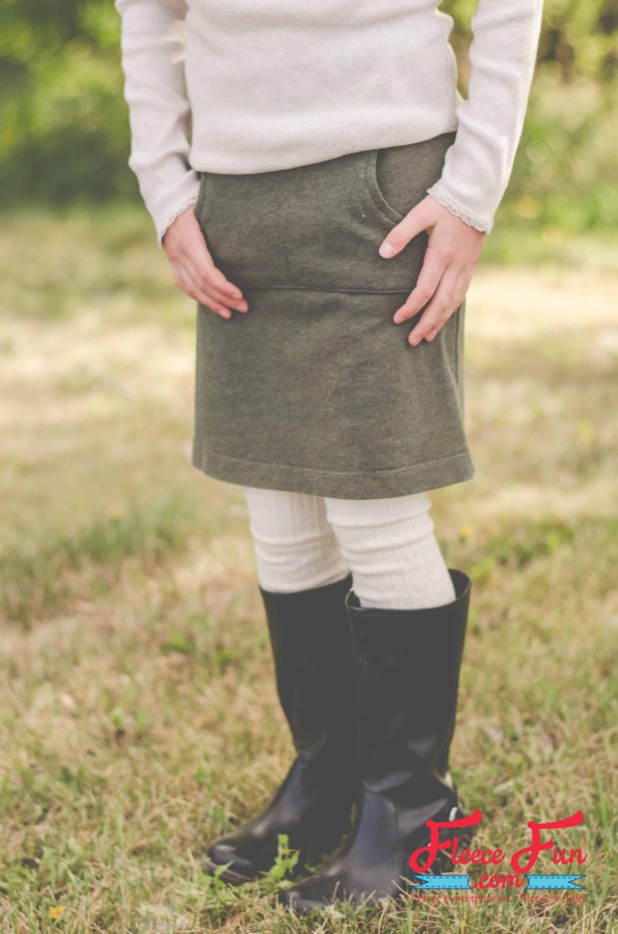 Easy upcycled sweater skirt tutorial with free PDF